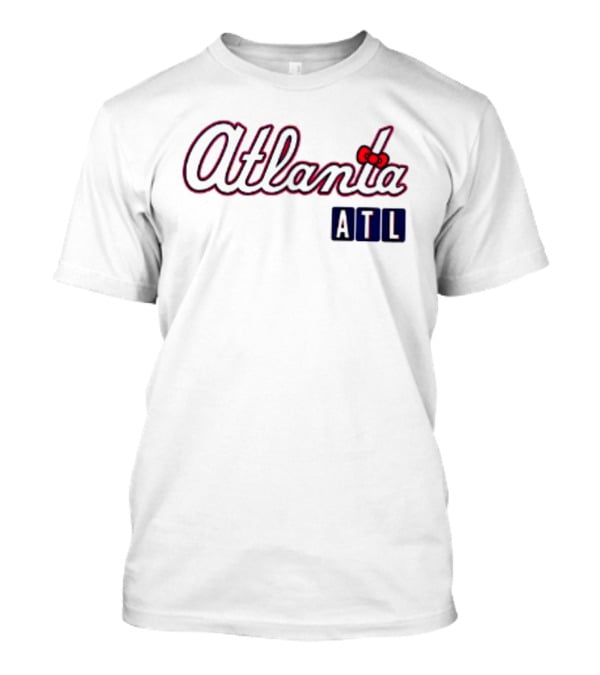 Atlanta Braves Hello Kitty ATL 2026 Baseball Cartoon Collaboration T-Shirt