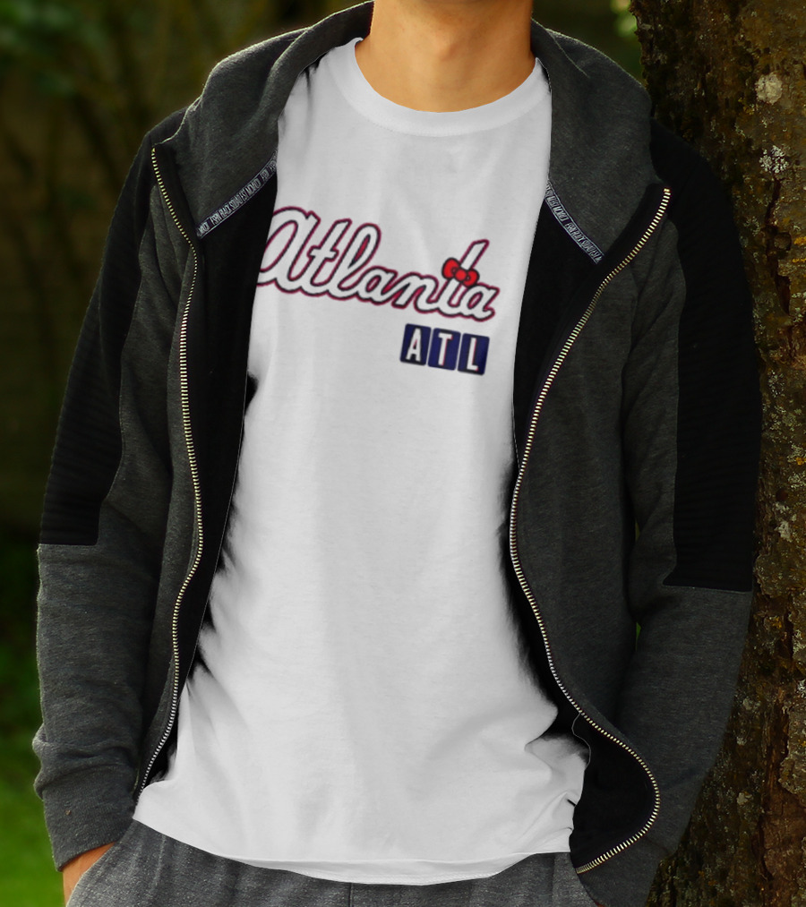 Atlanta Braves Hello Kitty ATL 2026 Baseball Cartoon Collaboration T-Shirt
