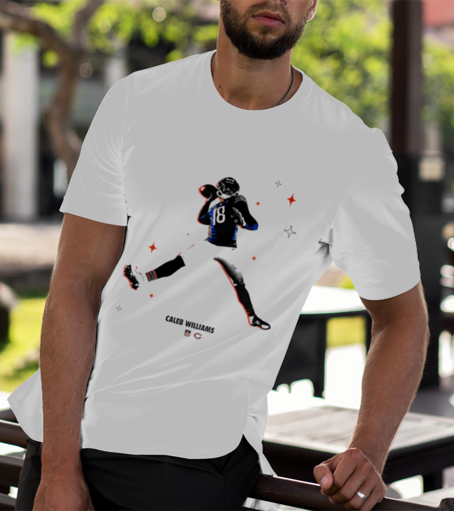 Caleb Williams Chicago Bears Fly Air Jordan 8 Pose T-Shirt