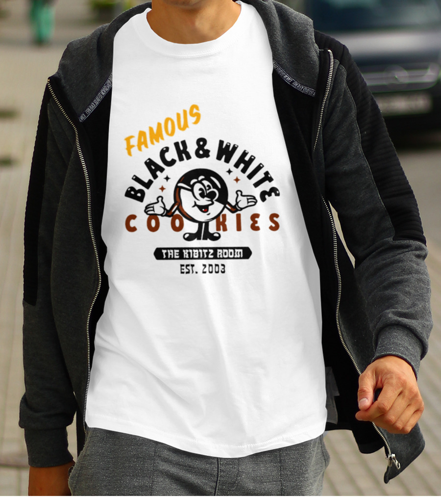 Famous Black And White Cookies The Kibitz Room Est 2003 T-Shirt