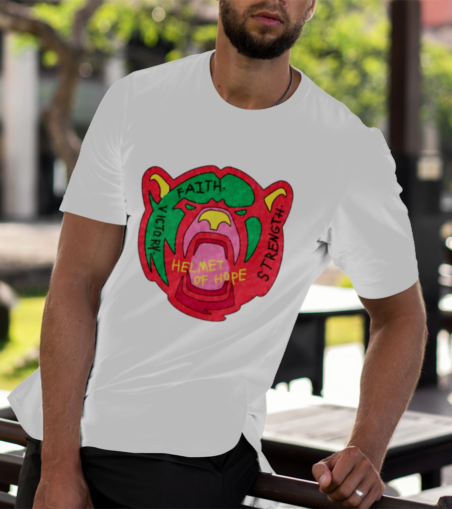 Helmet Of Hope Faith Victory Strength Baylor Football Bear T-Shirt