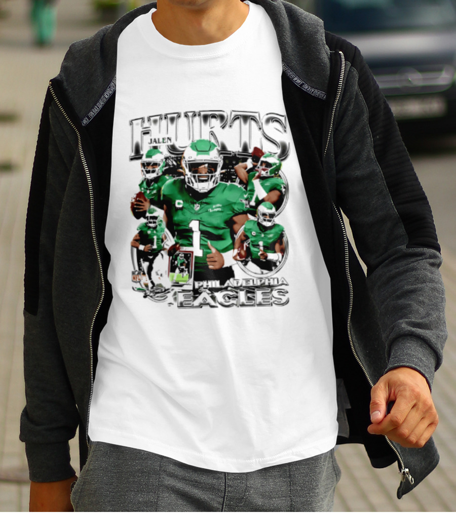 Jalen Hurts Philadelphia Eagles 2026 Hurts Player Collage T-Shirt