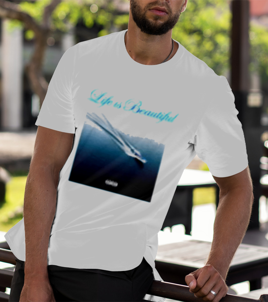 Life Is Beautiful Album White Larry June Shop T-Shirt