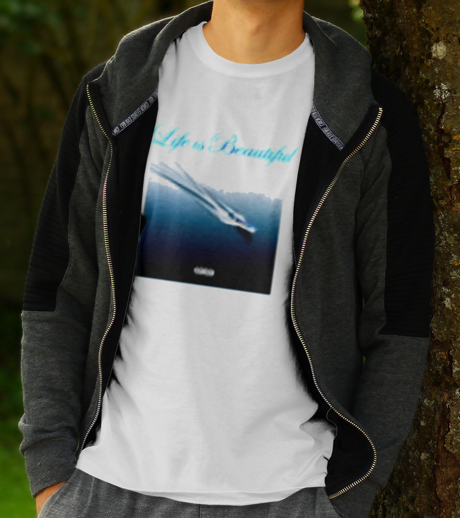 Life Is Beautiful Album White Larry June Shop T-Shirt