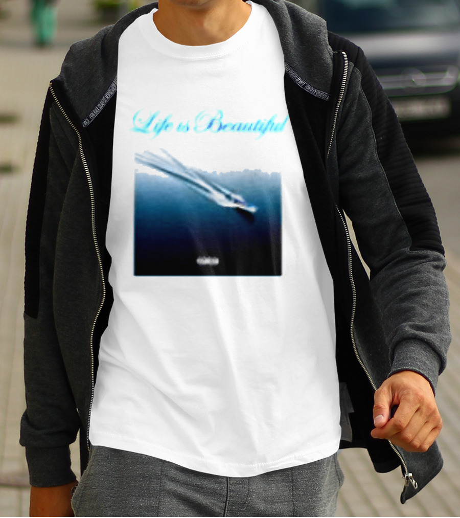 Life Is Beautiful Album White Larry June Shop T-Shirt