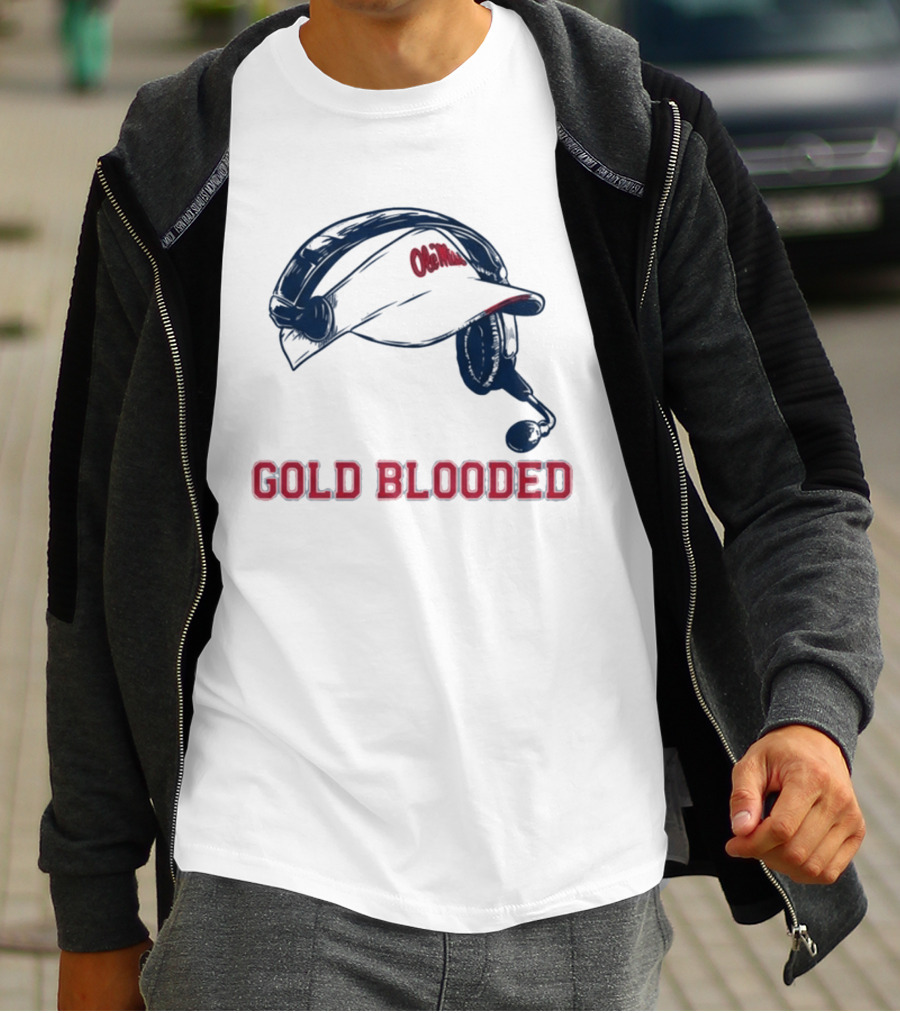Ole Miss Head Coach Visor Gold Blooded T-Shirt