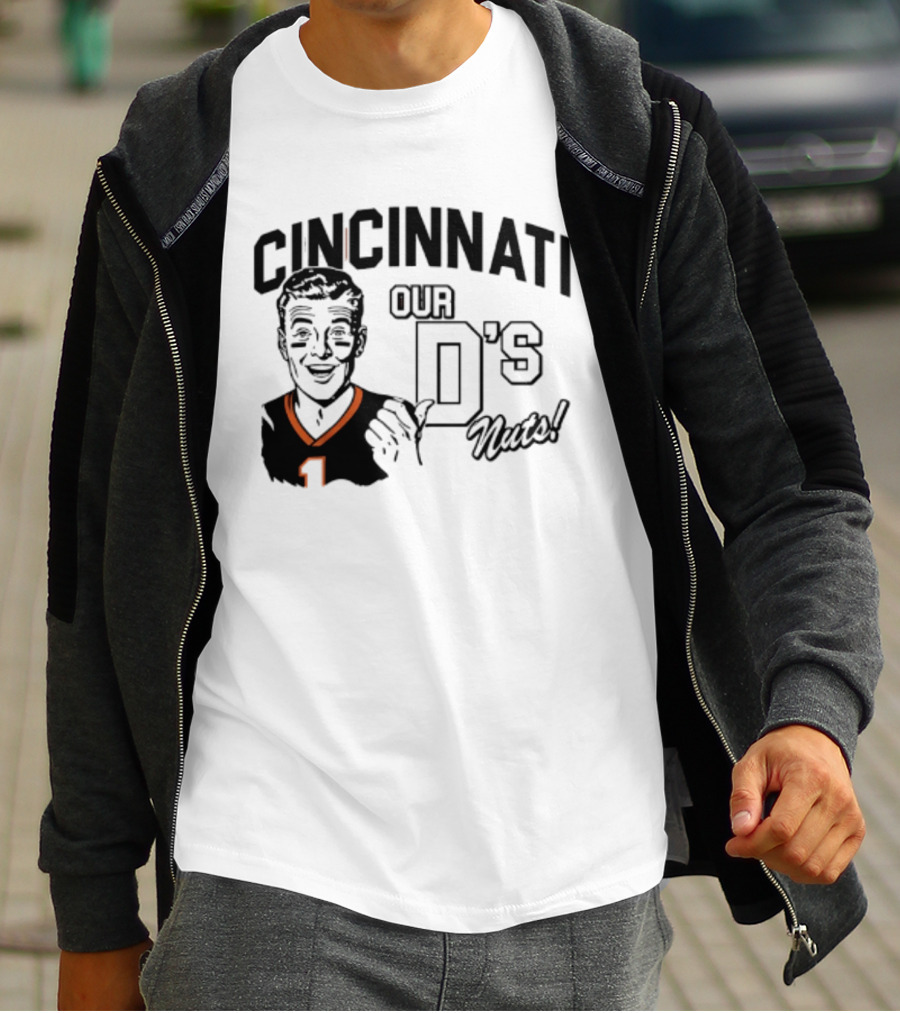 Cincinnati Our D's Nuts Football Orange Bengals T-Shirt