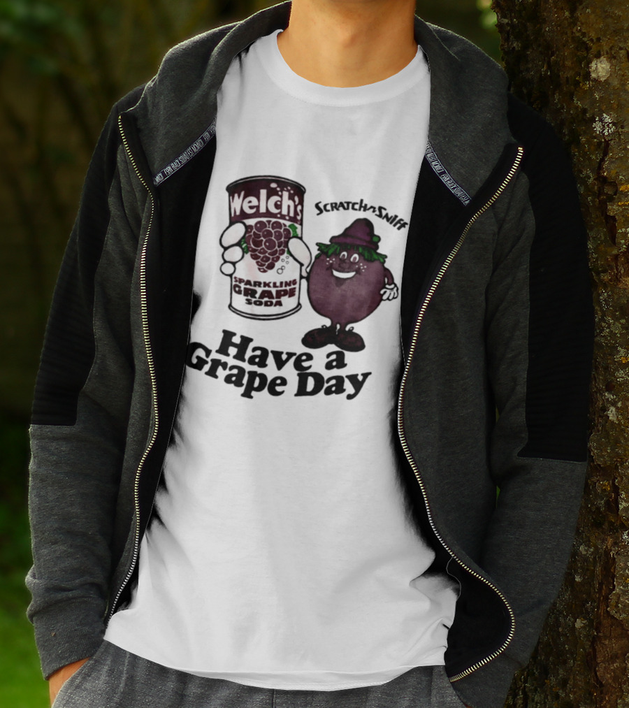 Welch's Scratch N Sniff Sparkling Grape Have A Grape Day T-Shirt