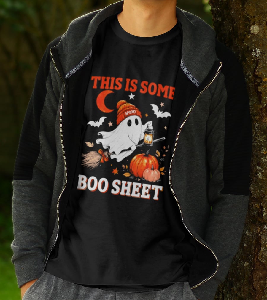 This Is Some Boo Sheet Spooky Ghost Lantern Pumpkin Halloween T-Shirt
