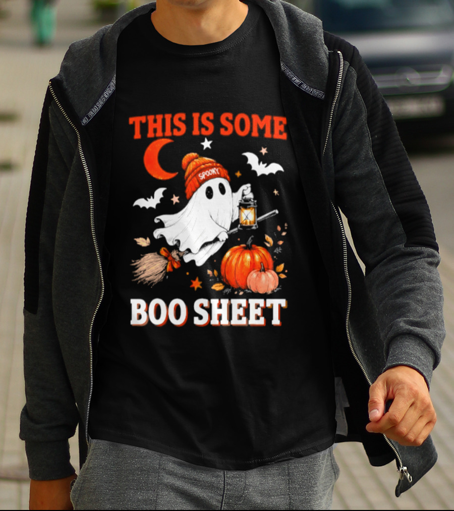 This Is Some Boo Sheet Spooky Ghost Lantern Pumpkin Halloween T-Shirt