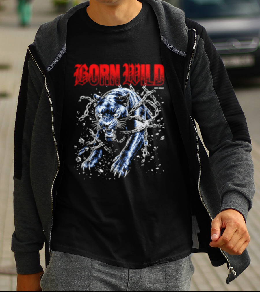 Born Wild Panther Urban Streetwear Athletic Supply T-Shirt