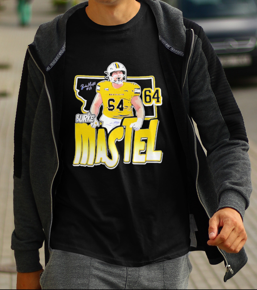 Burke Mastel 2026 Montana State Bobcats Player 64 Caricature T-Shirt