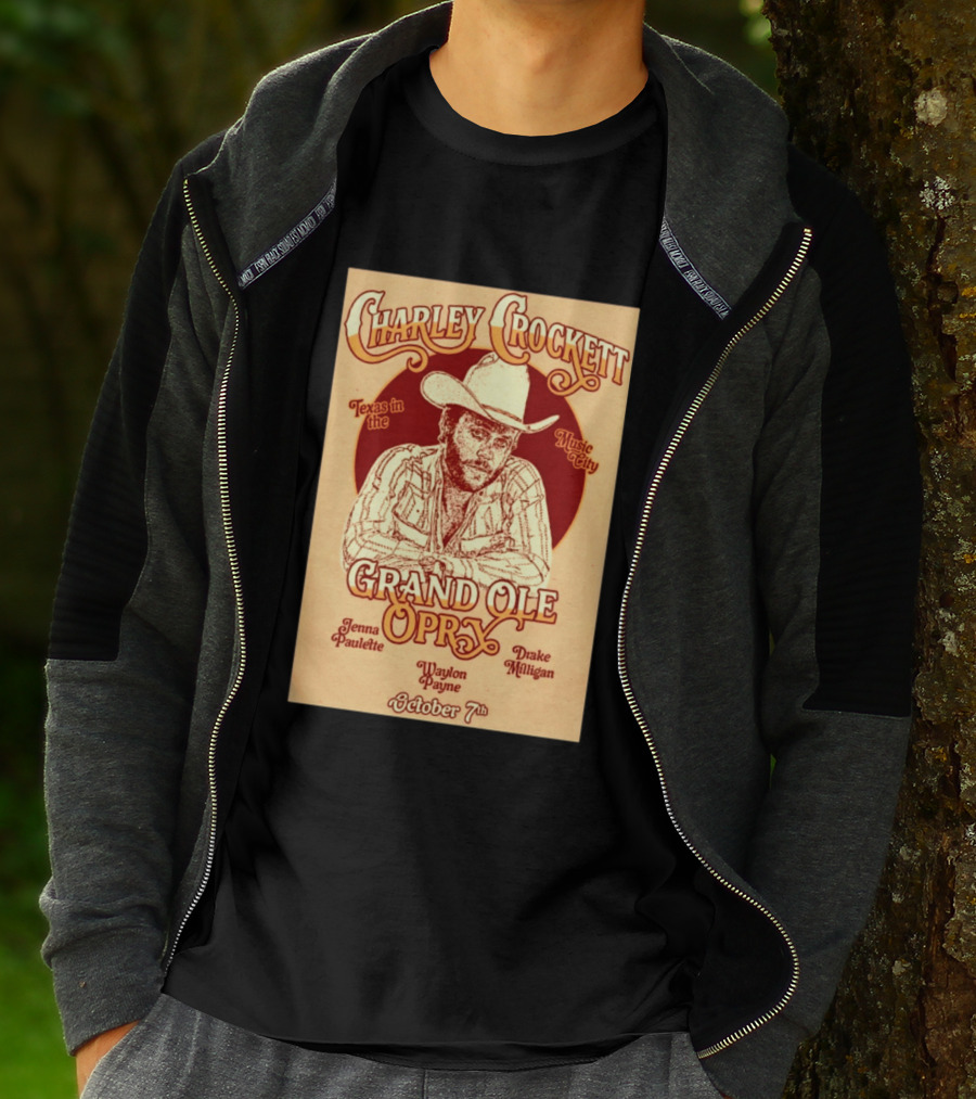 Charley Crockett Grand Ole Opry Nashville October 7 Texas In The Music City T-Shirt