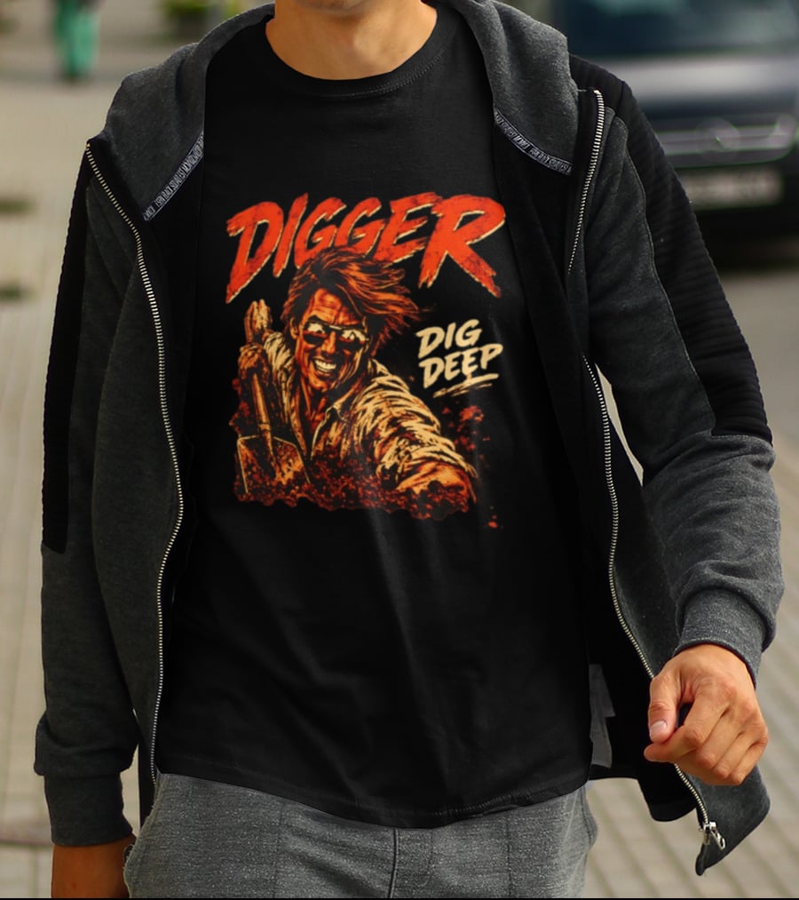 Digger Dig Deep Tom Cruise Rockwell Halloween T-Shirt