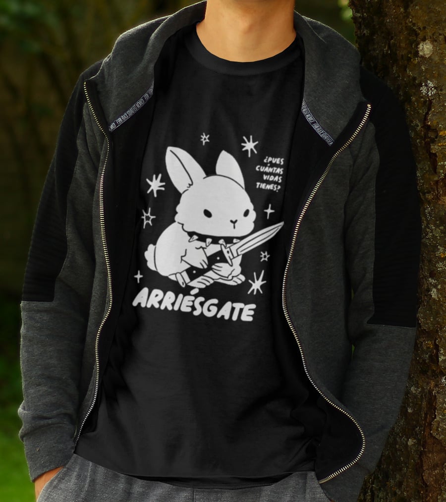Dulce Nopronto ¿Pues Cuántas Vidas Tienes Arriésgate Conejo Cuchillo Kawaii Estrellas T-Shirt