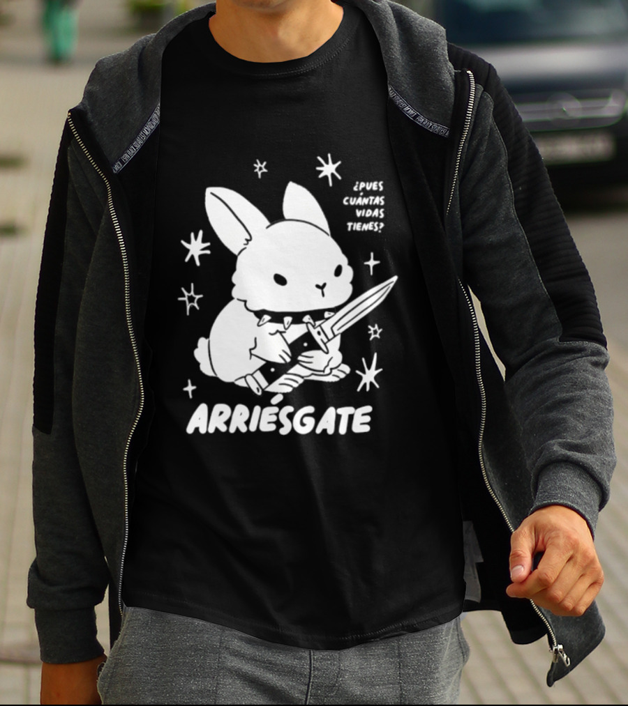 Dulce Nopronto ¿Pues Cuántas Vidas Tienes Arriésgate Conejo Cuchillo Kawaii Estrellas T-Shirt