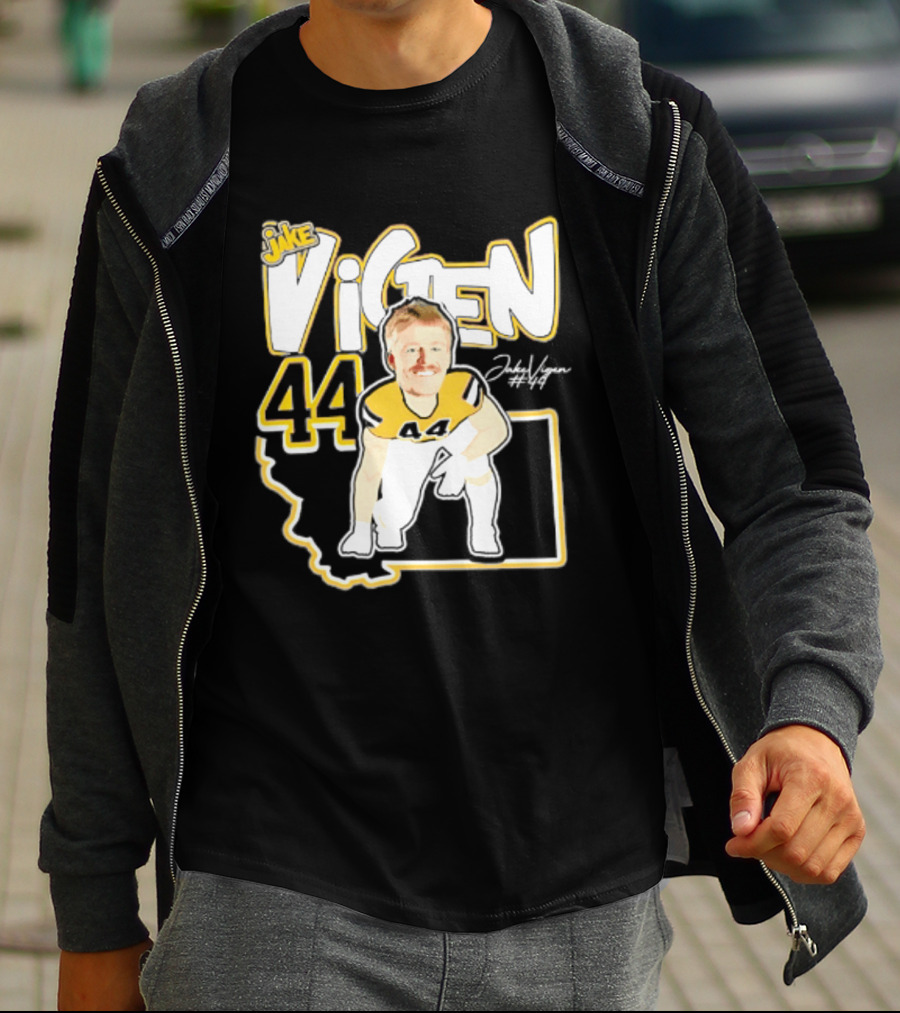 Jake Vigen 44 Montana State Bobcats Player 2026 Caricature T-Shirt
