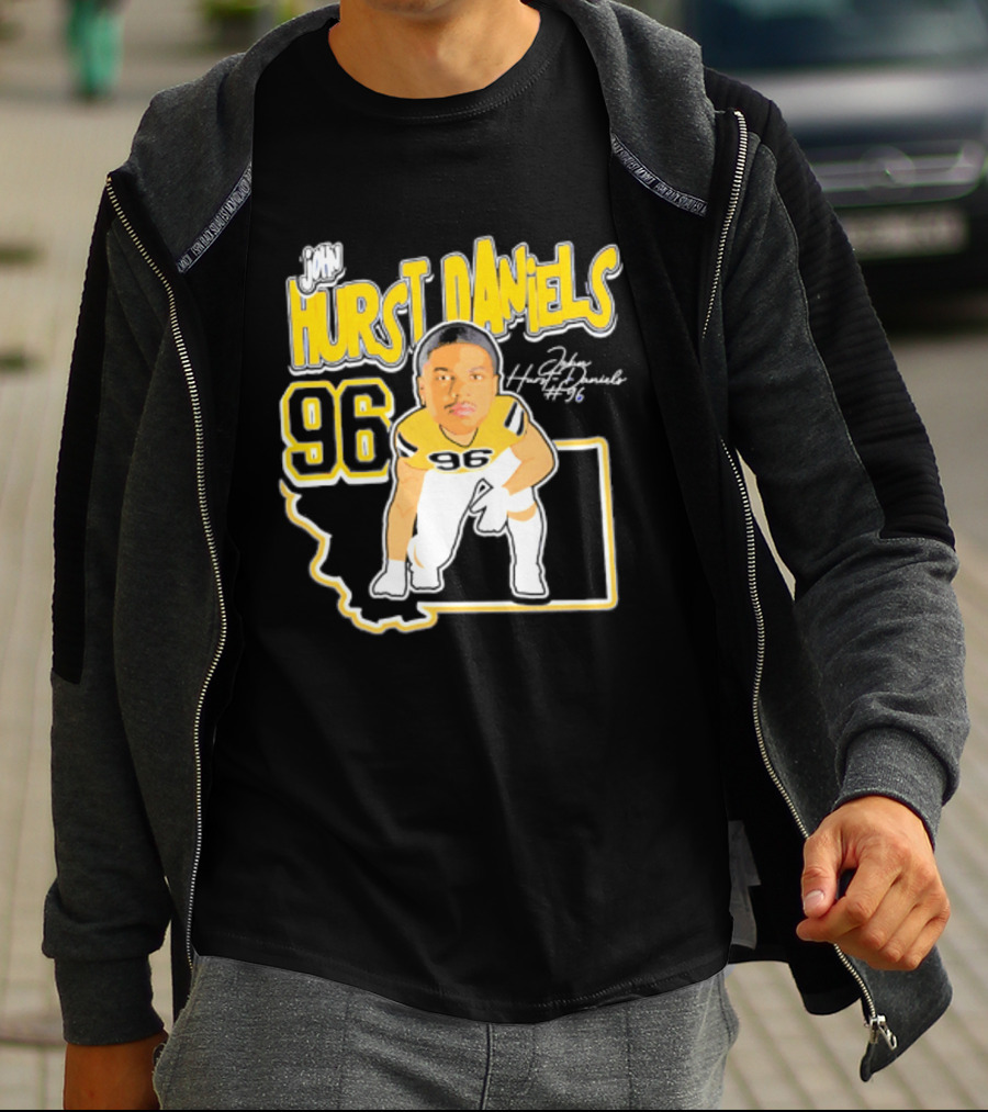 Montana State Bobcats 2026 Hurst Daniels 96 Player Caricature T-Shirt