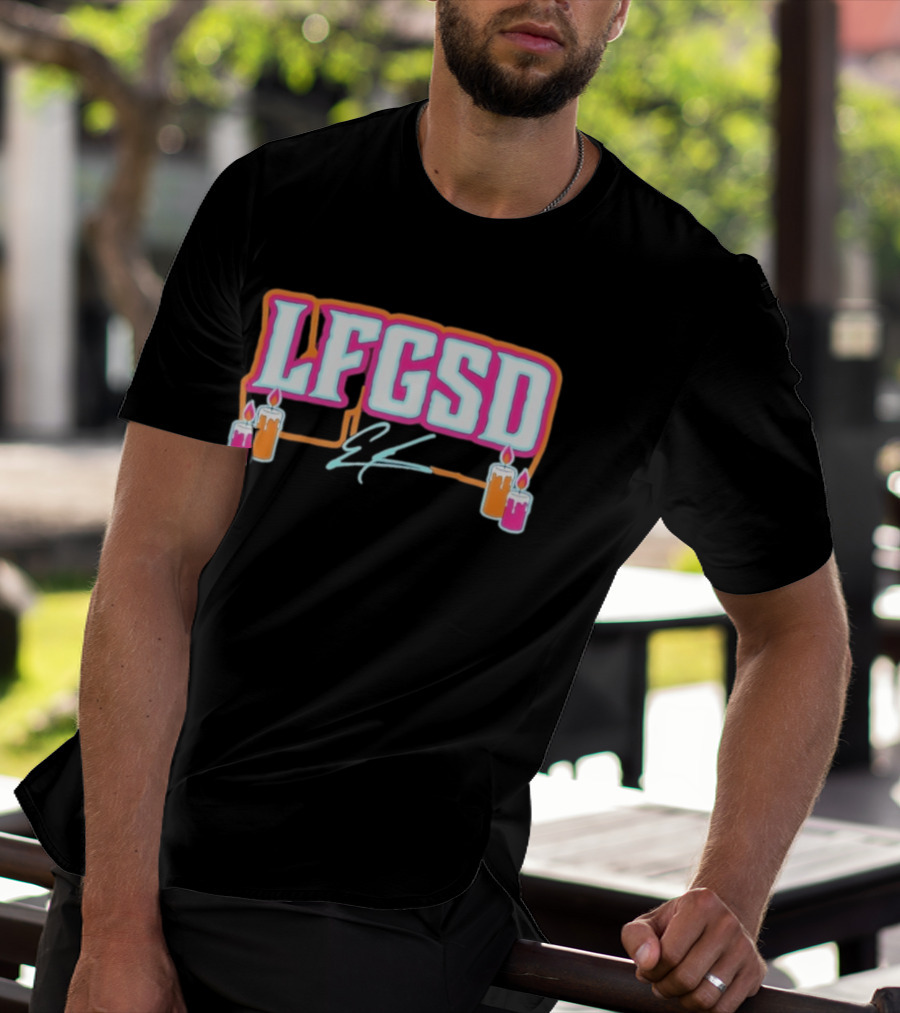 LFGSD Ethan San Diego Padres Candles T-Shirt