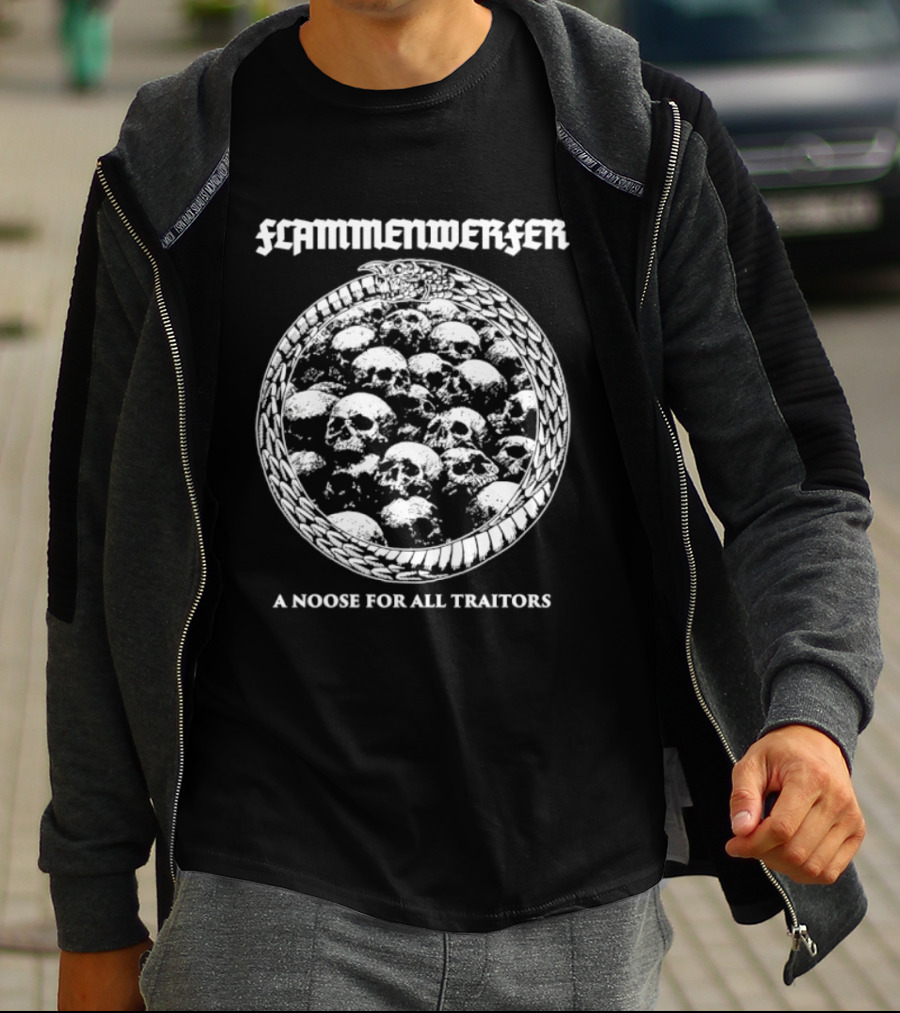 Flammenwerfer A Noose For All Traitors Skulls Circle T-Shirt