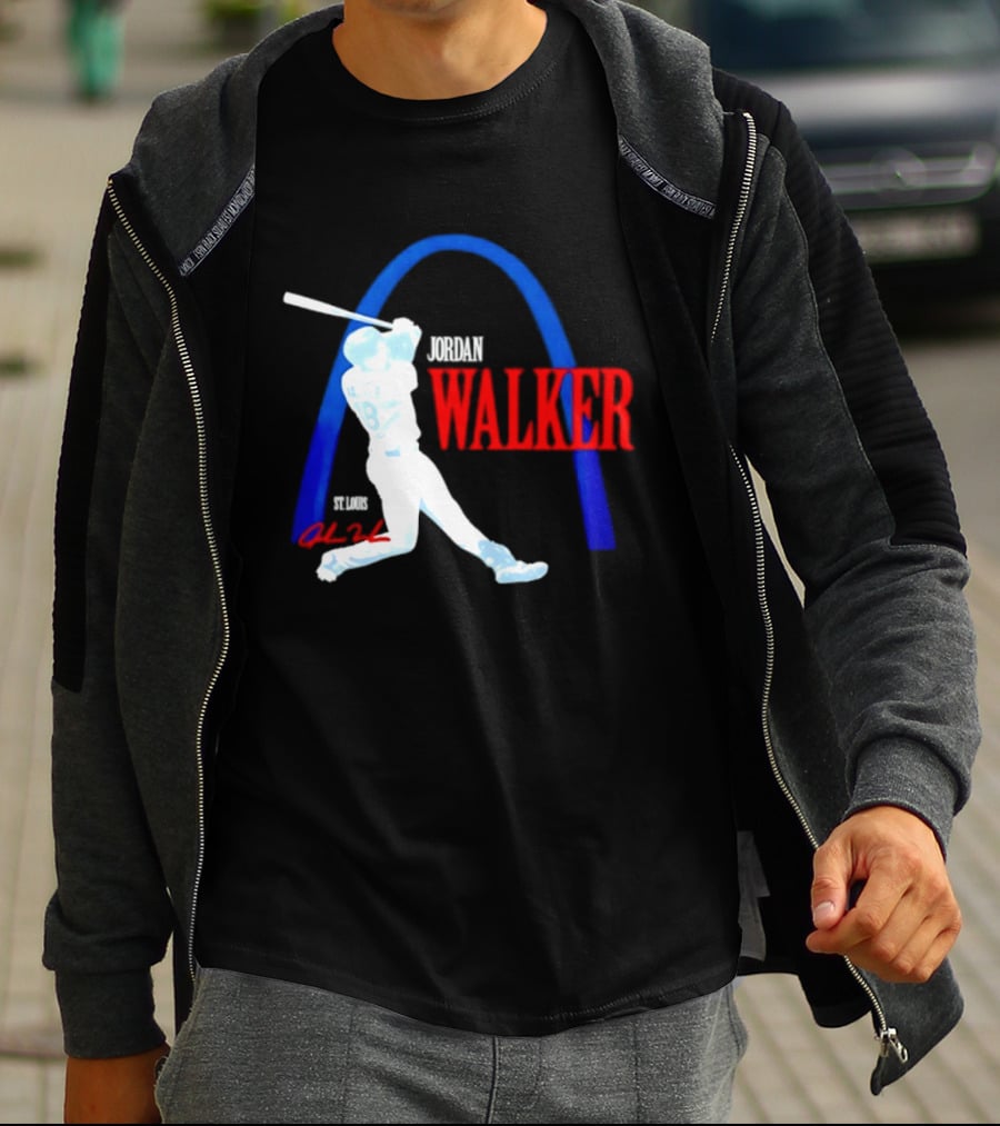 Jordan Walker St Louis Cardinals Gateway Arch Baseball Player T-Shirt