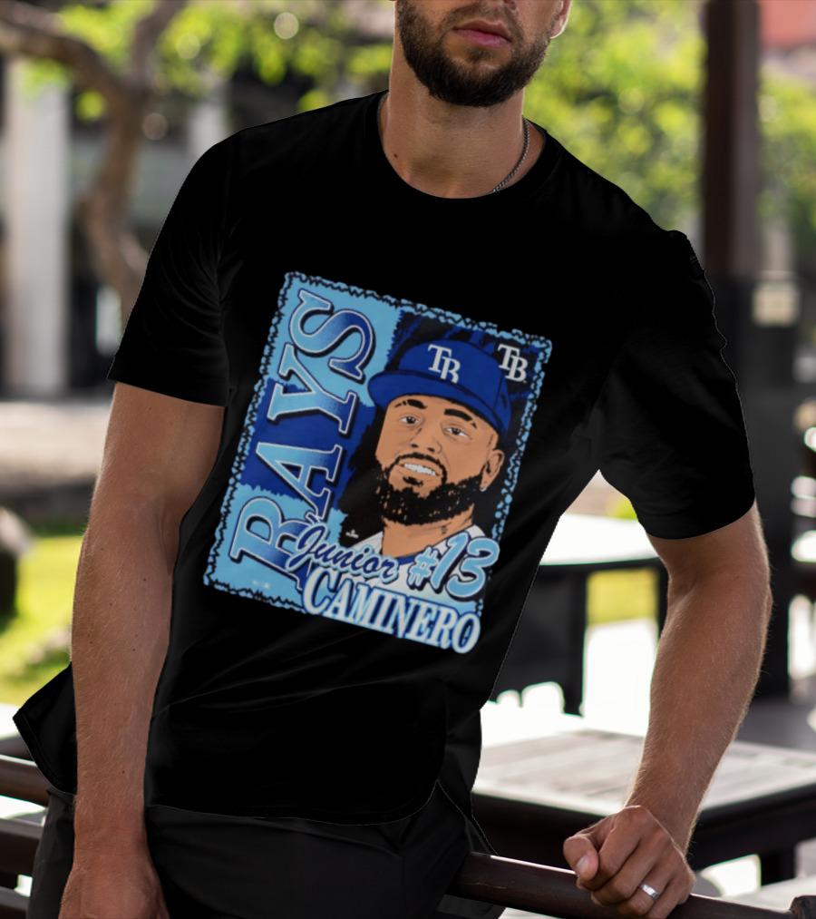 Junior Caminero #13 Tampa Bay Rays TB Player Profile T-Shirt
