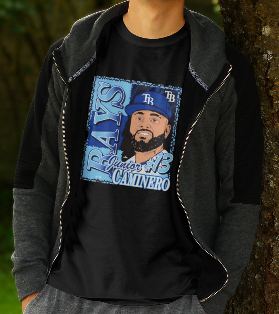Junior Caminero #13 Tampa Bay Rays TB Player Profile T-Shirt