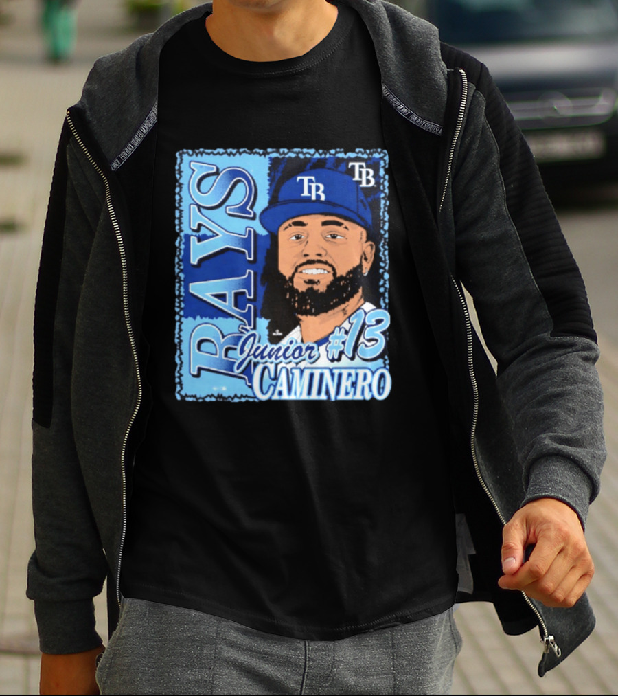 Junior Caminero #13 Tampa Bay Rays TB Player Profile T-Shirt