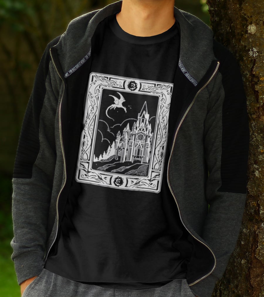 GeminiTay Castle Dragon Gothic Fantasy T-Shirt