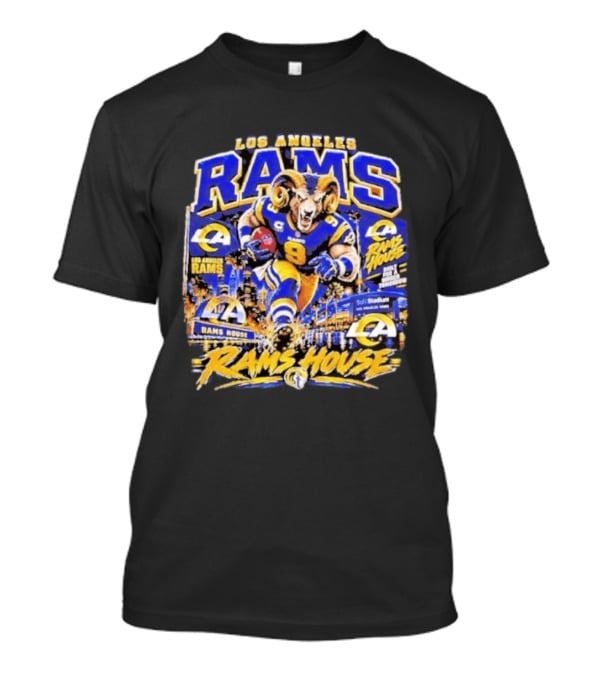 Los Angeles Rams House Ram Mascot SoFi Stadium Football Fan Gear T-Shirt