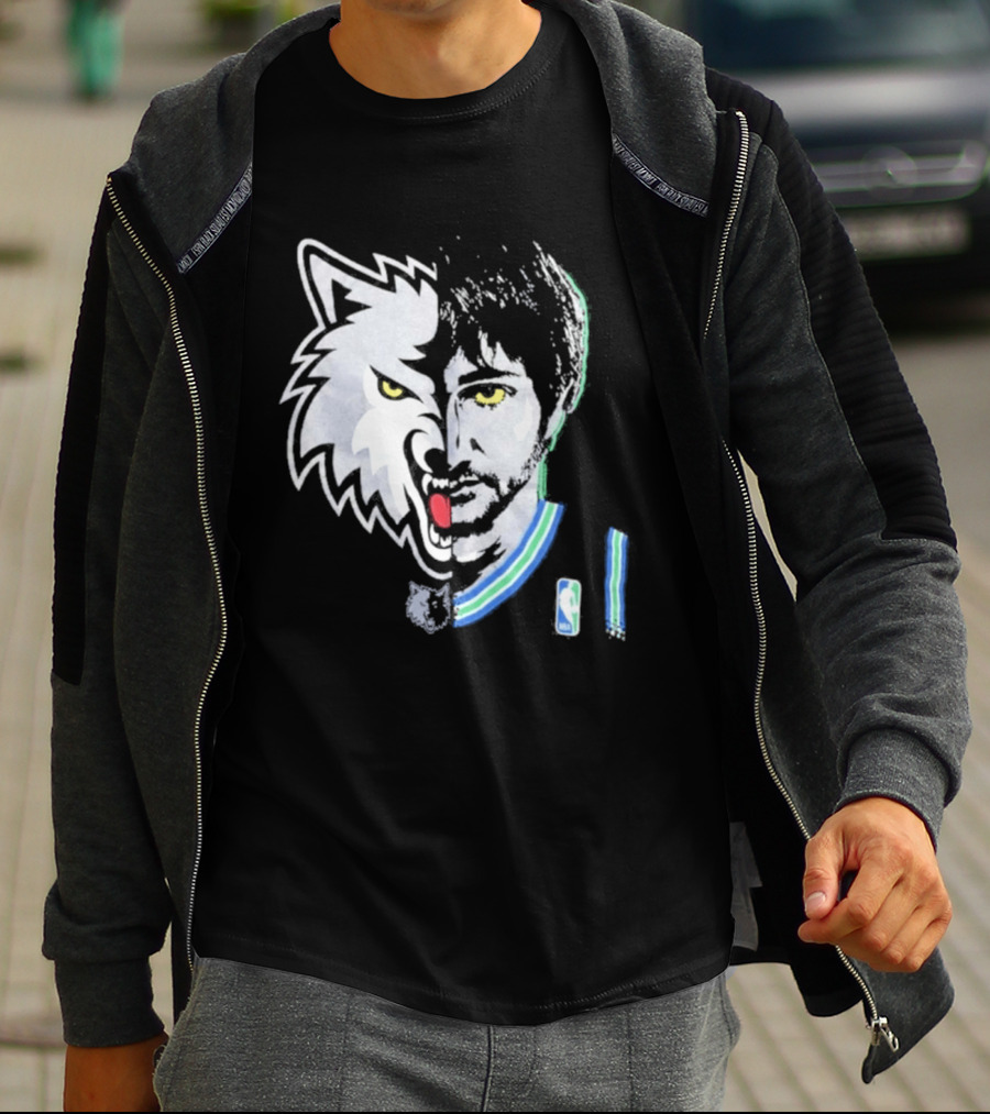 Majestic Ricky Rubio Minnesota Timberwolves NBA Game Face T-Shirt