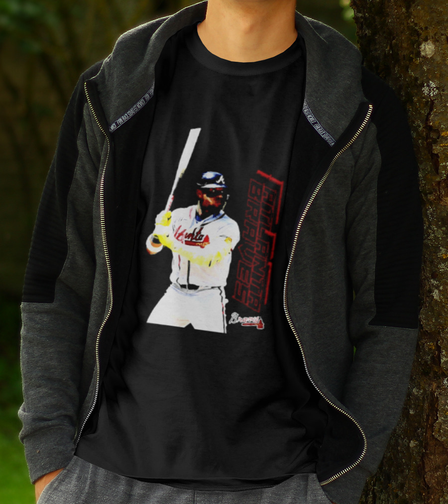 Ronald Acuña Jr Atlanta Braves Swing Action Baseball Player T-Shirt