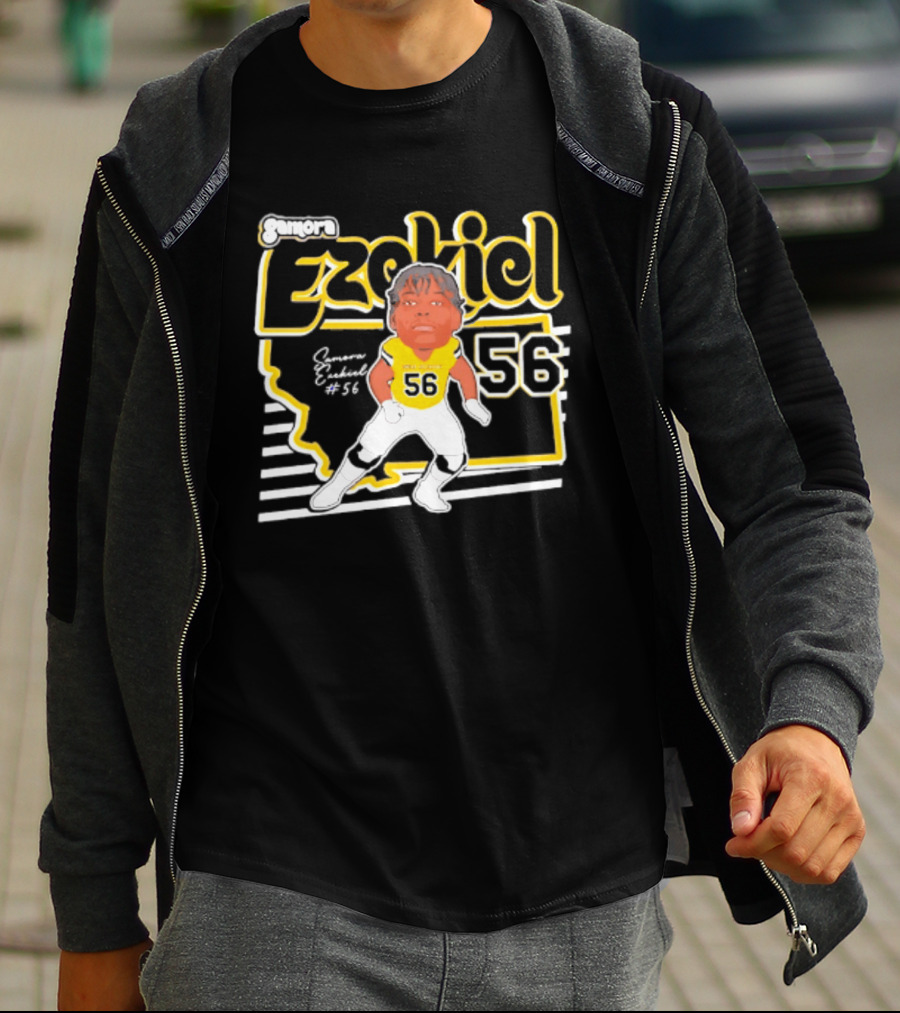 Ezekiel Montana State Bobcats Player 56 Samora 2026 Caricature T-Shirt