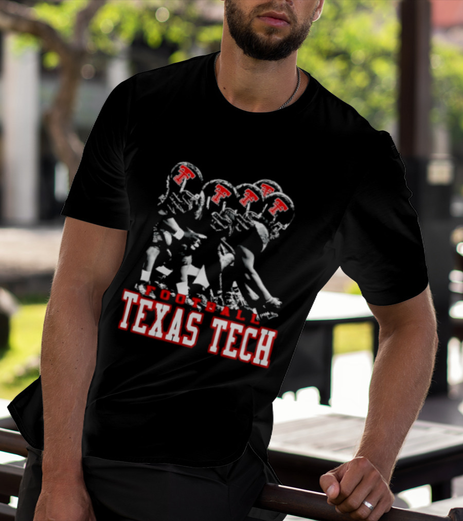 Texas Tech Red Raiders Football NCAA Team Helmets T-Shirt