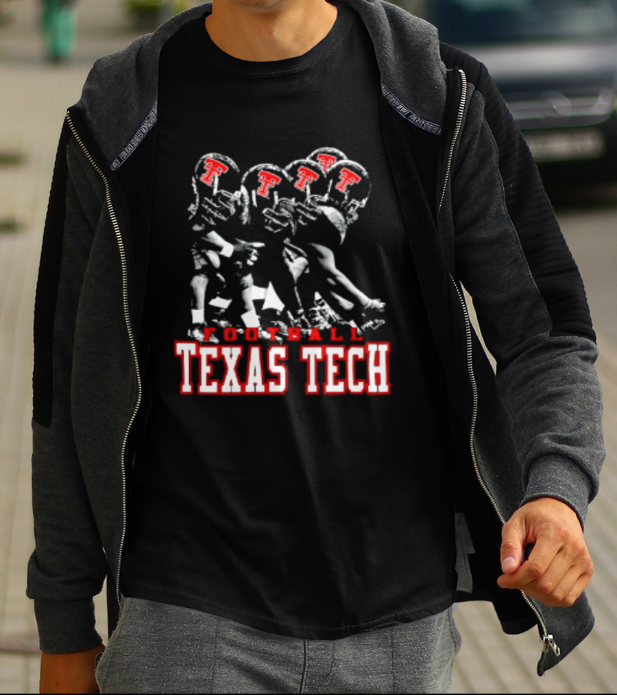 Texas Tech Red Raiders Football NCAA Team Helmets T-Shirt