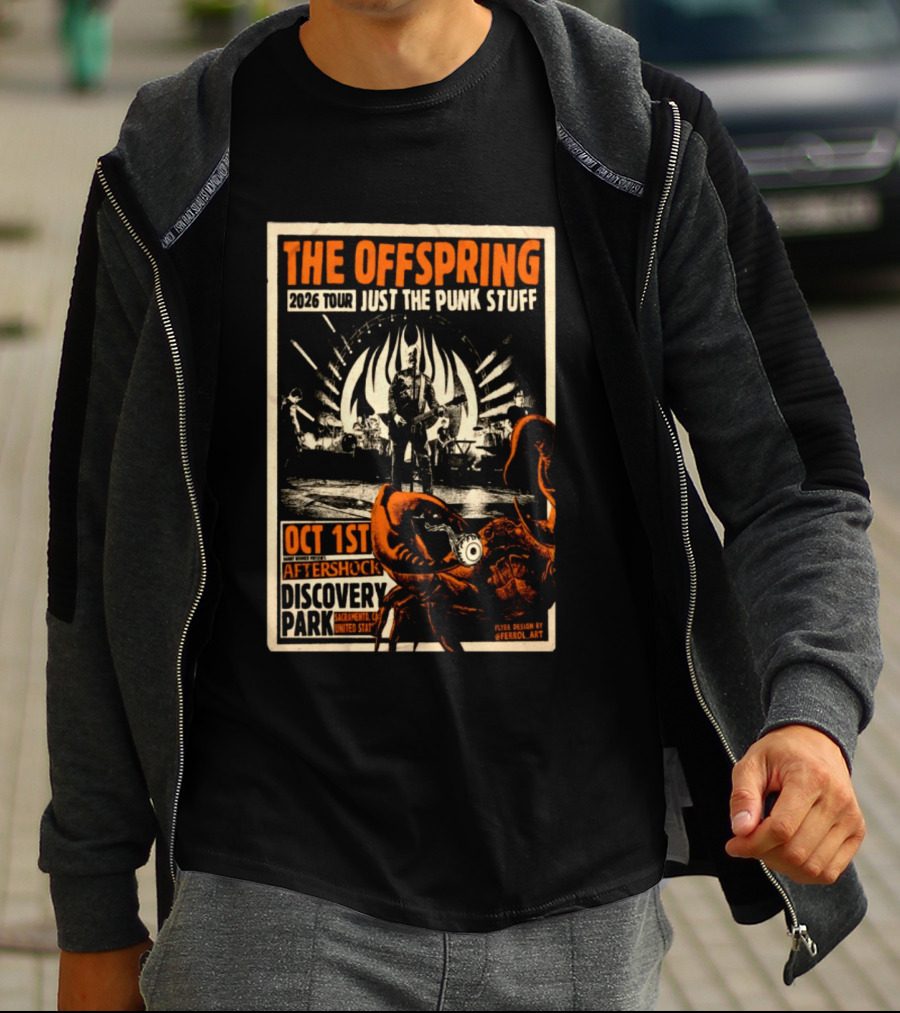The Offspring 2026 Tour Just The Punk Stuff Aftershock Festival Discovery Park Sacramento Oct 1st T-Shirt