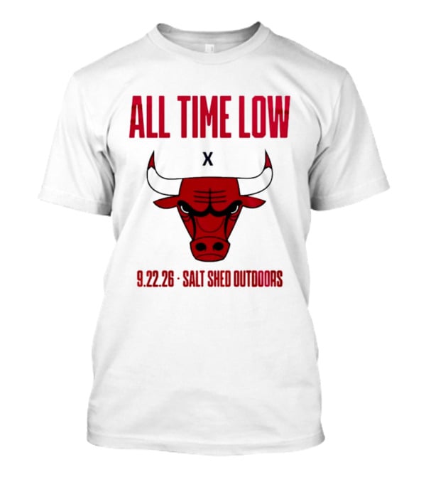 All Time Low Chicago Bulls Collaboration Salt Shed Outdoors 9.22.26 T-Shirt