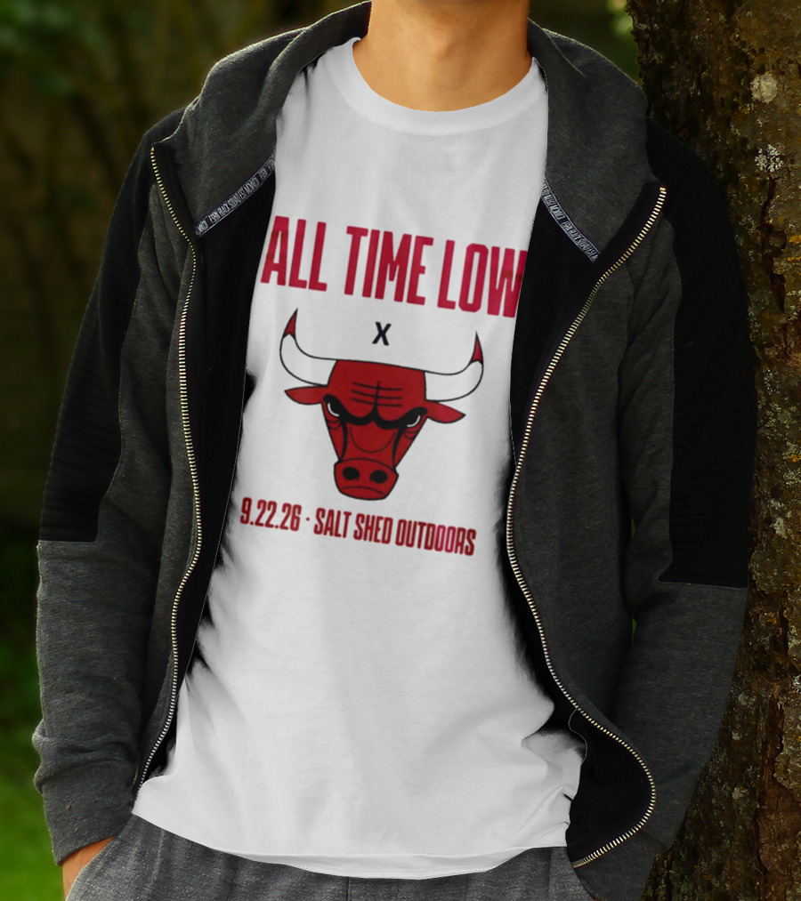 All Time Low Chicago Bulls Collaboration Salt Shed Outdoors 9.22.26 T-Shirt