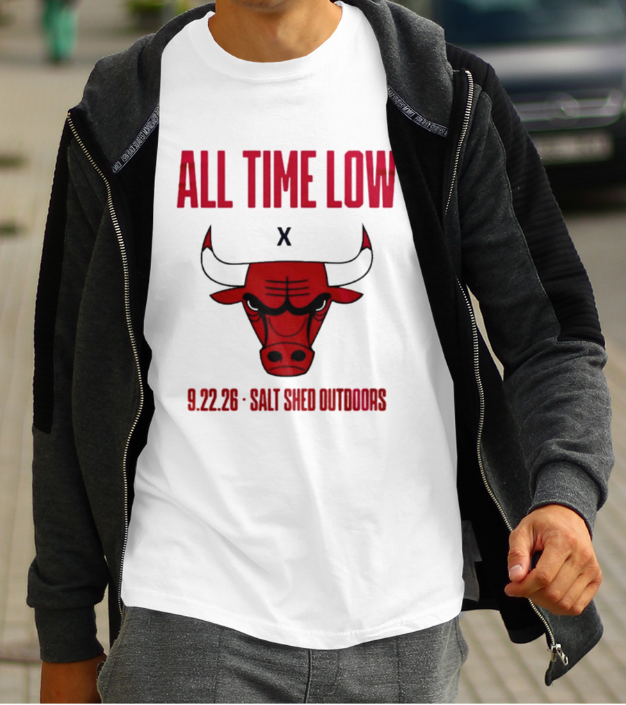 All Time Low Chicago Bulls Collaboration Salt Shed Outdoors 9.22.26 T-Shirt