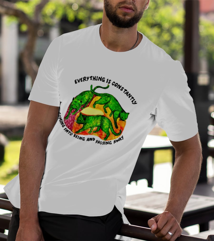 Everything Is Constantly Coming Into Being And Passing Away Cats Trio T-Shirt