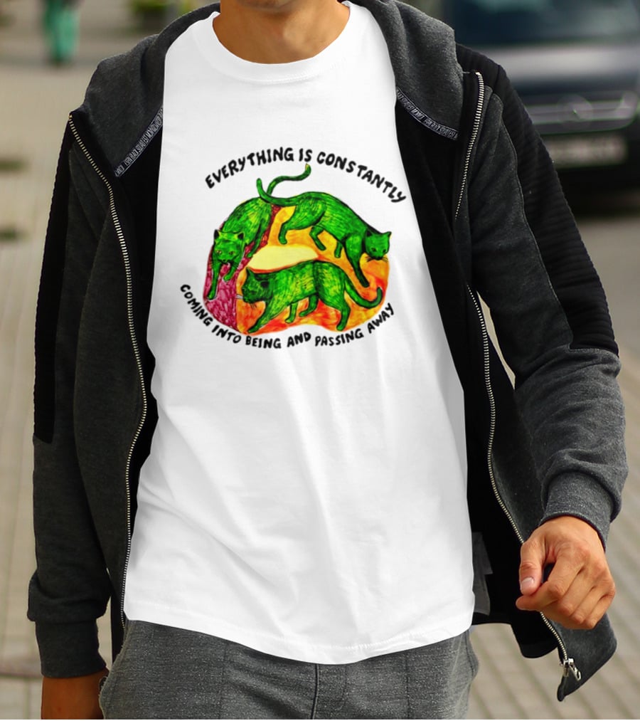 Everything Is Constantly Coming Into Being And Passing Away Cats Trio T-Shirt