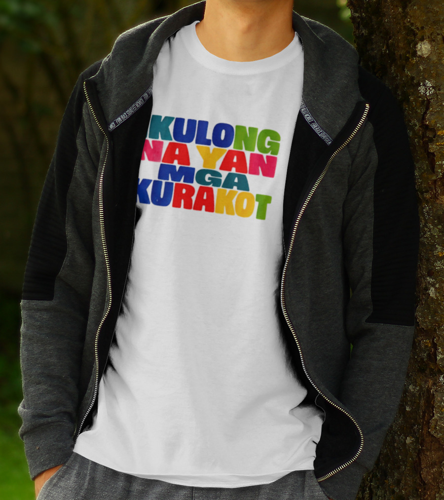 Ikulong Na Yan Mga Kurakot Colorful Block Letter T-Shirt
