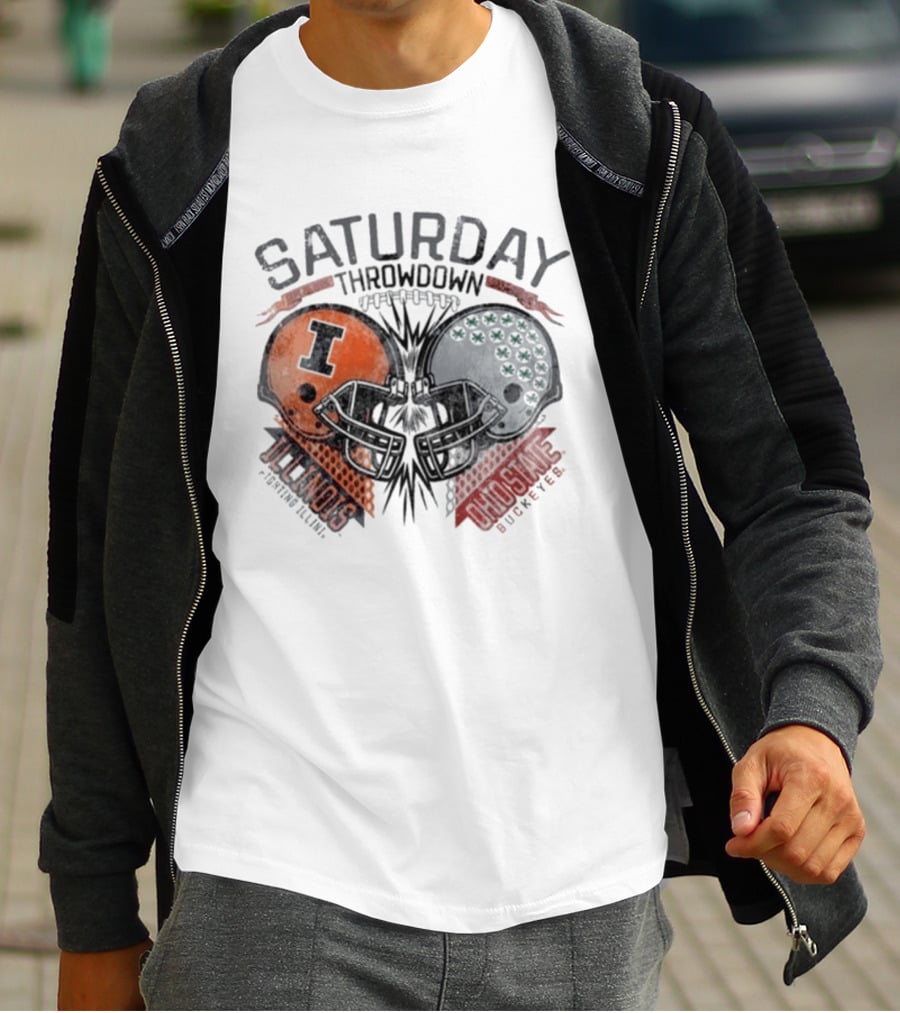 Ohio State Buckeyes Vs Illinois Fighting Illini Football Throwdown September 26 2026 Saturday T-Shirt