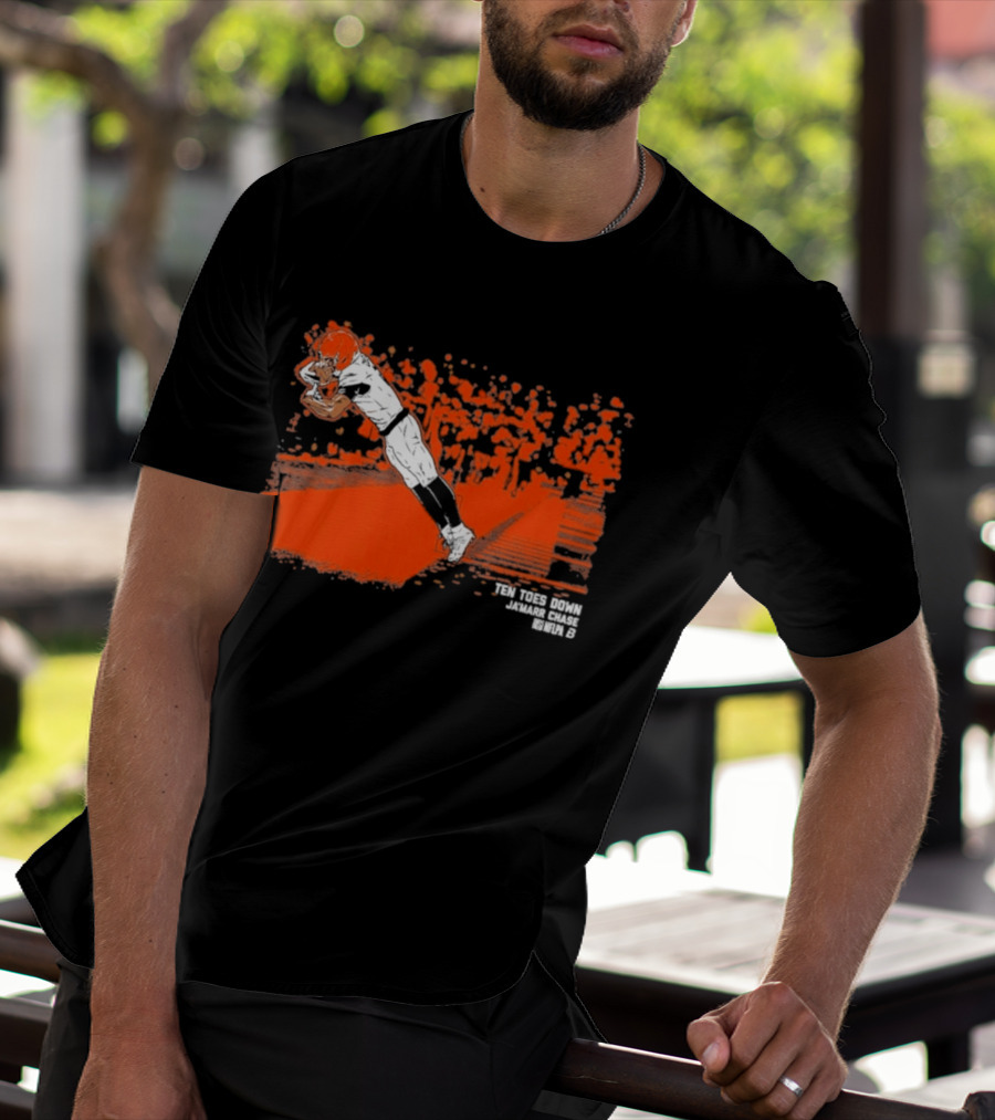 Ja'Marr Chase Ten Toes Down Touchdown Catch T-Shirt
