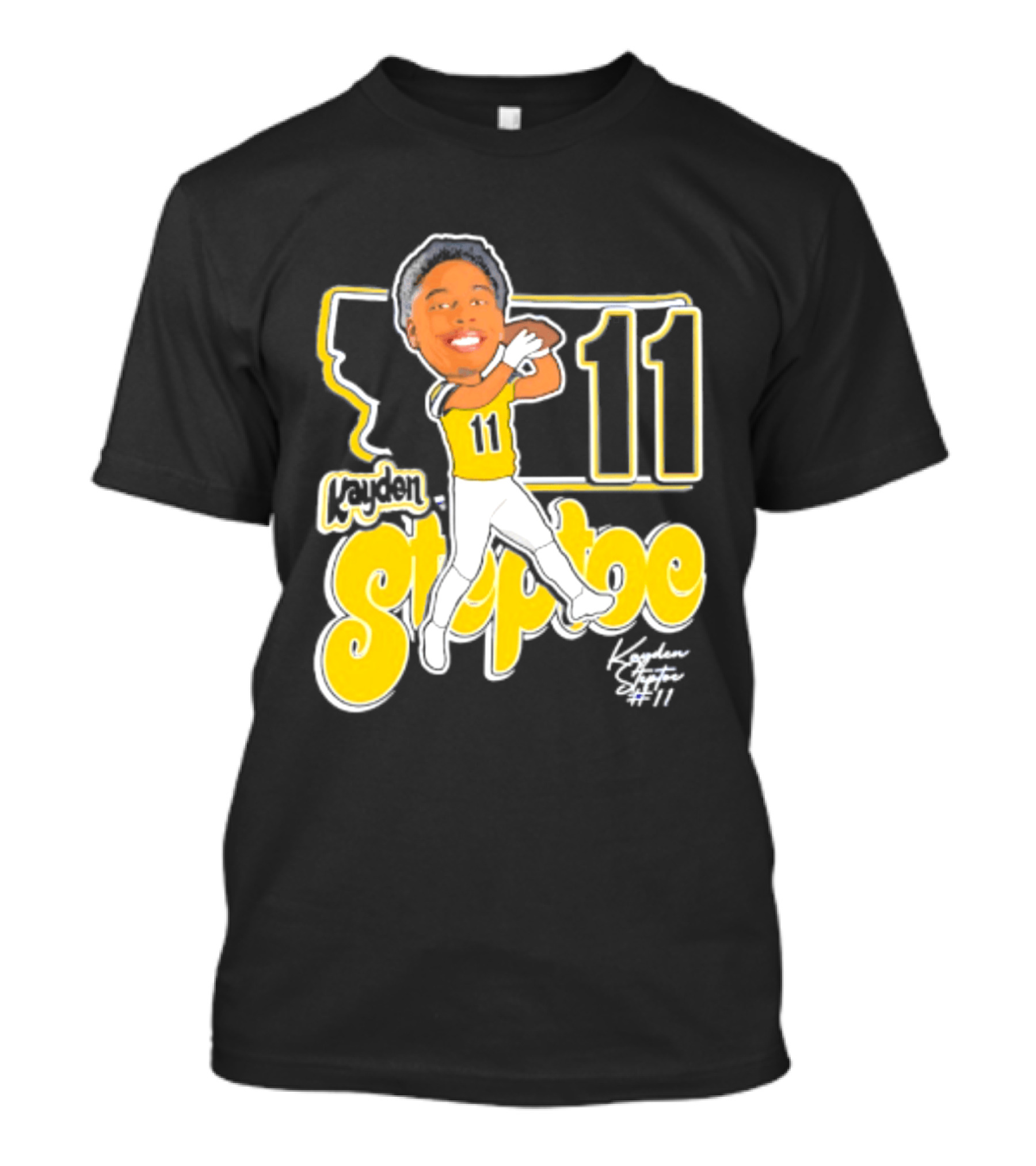 Montana State Bobcats Kayden Steptoe 11 Caricature 2026 T-Shirt