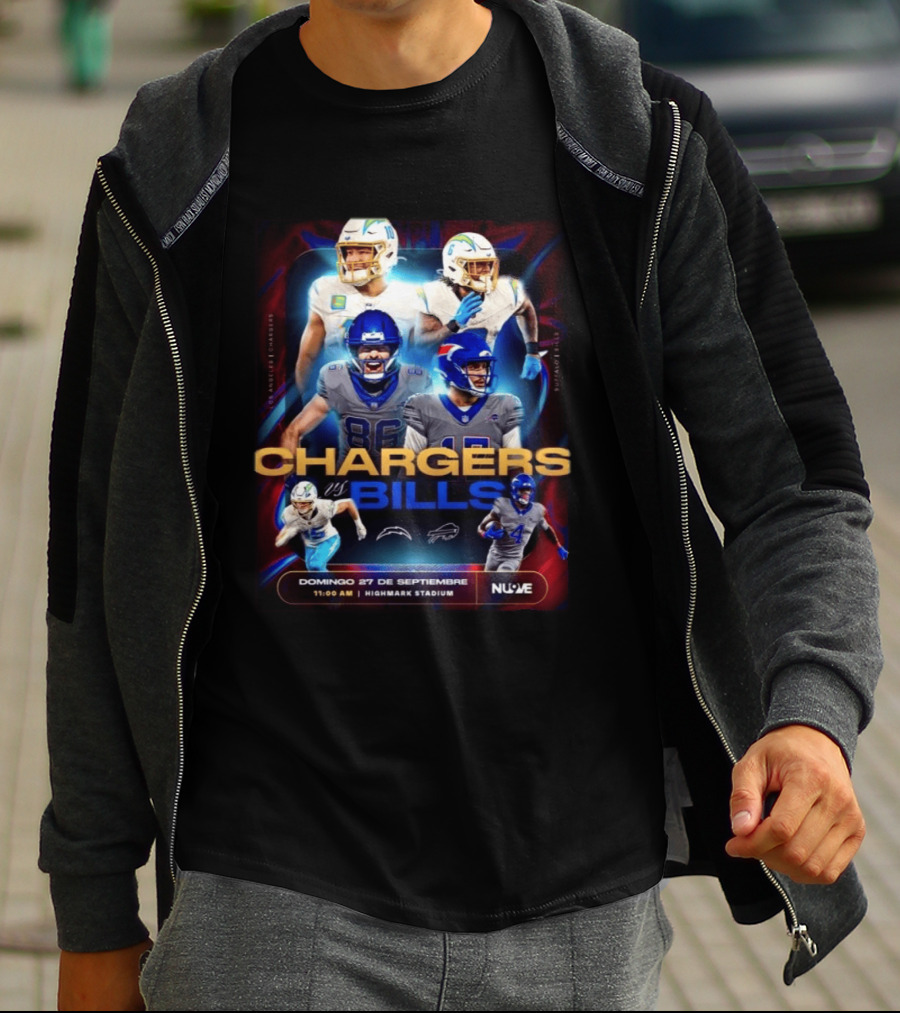 Los Angeles Chargers Vs Buffalo Bills Domingo 27 De Septiembre Highmark Stadium T-Shirt