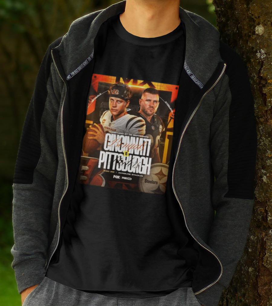 Cincinnati Bengals Vs Pittsburgh Steelers Domingo 27 De Septiembre Acrisure Stadium Fox Sports T-Shirt