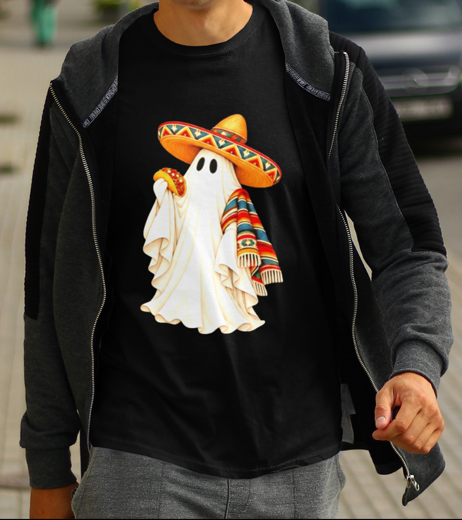 Me Ghosta Tacos Halloween Sombrero Ghost 2026 T-Shirt