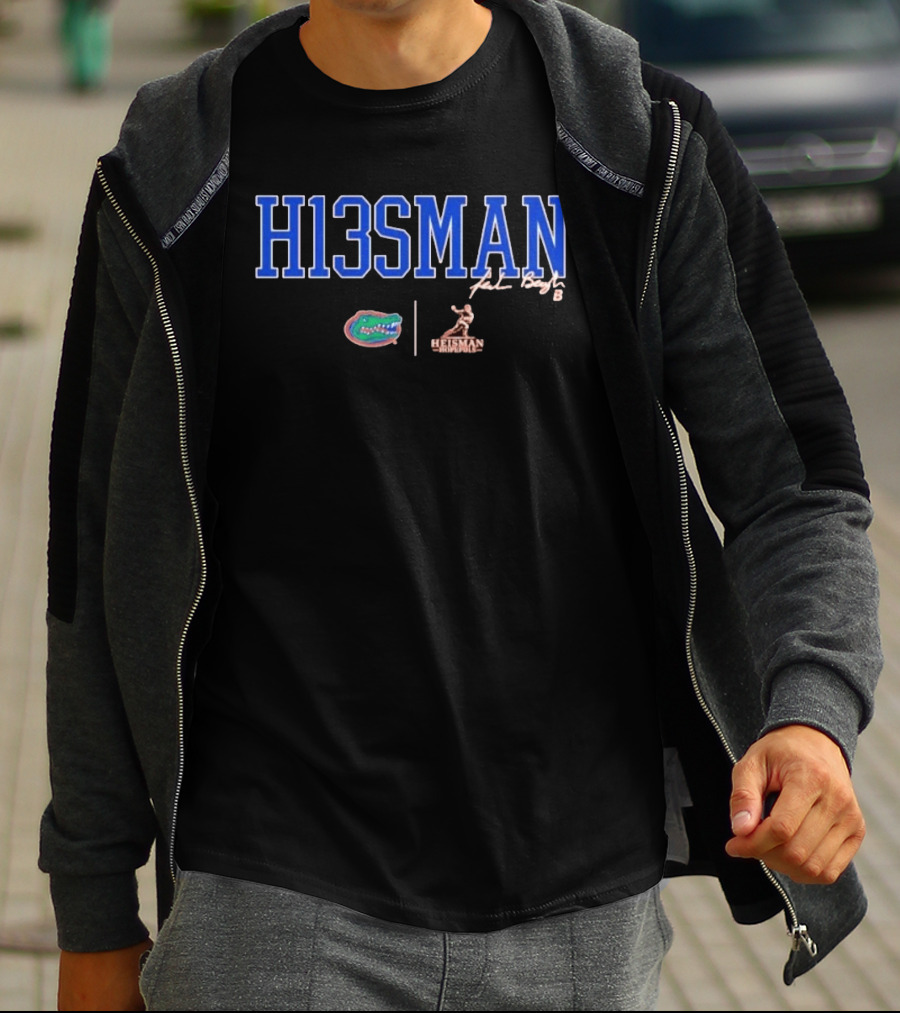 Florida Gators Football H13SMAN Jadan Baugh 13 Heisman Trophy T-Shirt