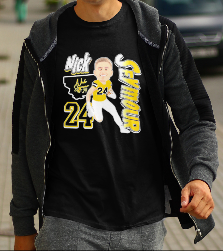 Nick Seymour Montana State Bobcats 2026 Player 24 Caricature T-Shirt